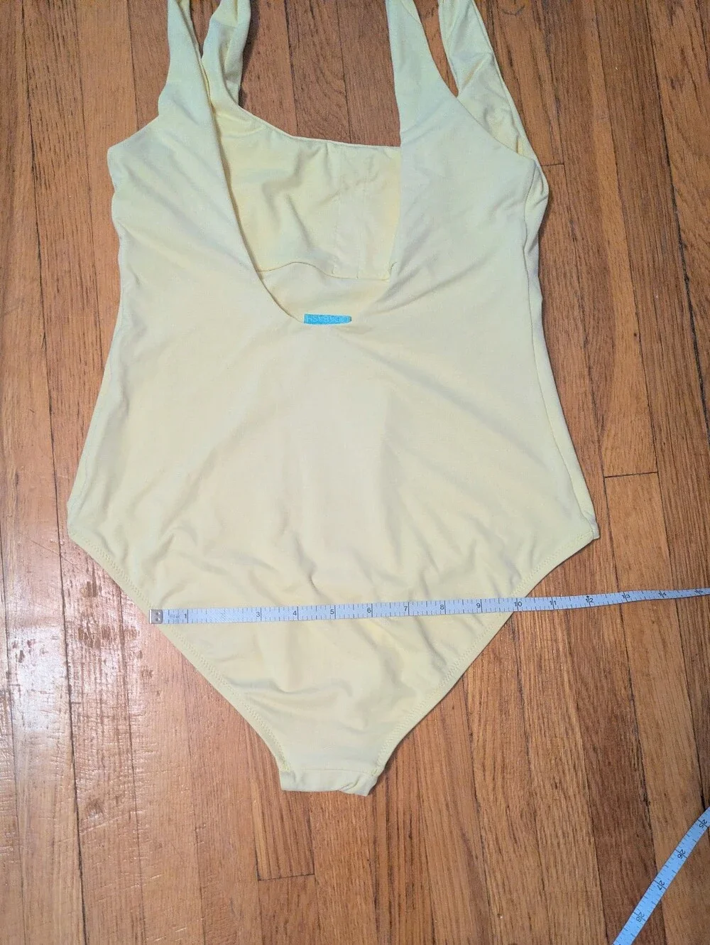 Melisa Odabash London Scoop Neck One-piece Pale Yellow Swimsuit size 6
